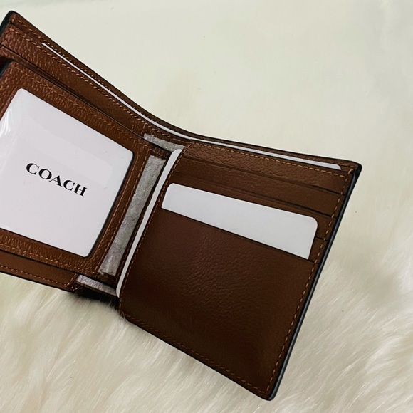 NWT Coach Brown Saddle compact ID Wallet - Picture 5 of 8